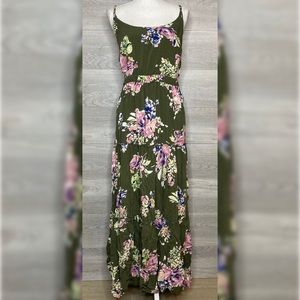Torrid Olive Green Maxi Dress Size 1 14/16
